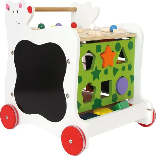 Vista 2 de Small Foot Design Juguetes de madera de pie pequeño - Andador de madera del oso del bebé