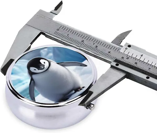 Vista 4 de Lindo Pingüinos Bebé Tomando Impresión Redonda Pastillero 3 Compartimentos Pastillero Pastillero Portátil para Medicina Diaria Suplemento Vitamina