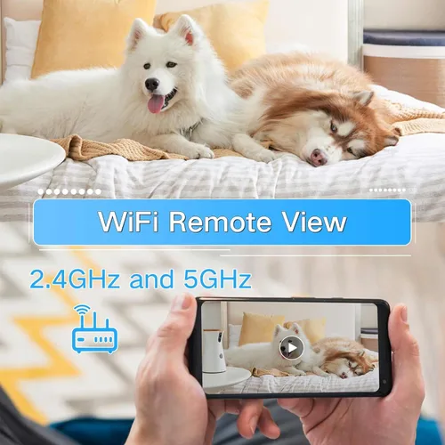 Vista 2 de Cámara con marco de fotos WiFi, cámaras de seguridad HD de 1080P, mini cámara inalámbrica para niñera con visión remota, grabadora de video