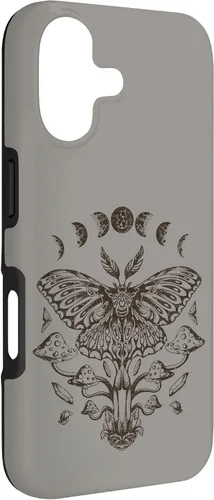 Vista 3 de Fairy Grunge Fairycore Aesthetic Goth Luna Moth Mushroom Case for iPhone 17
