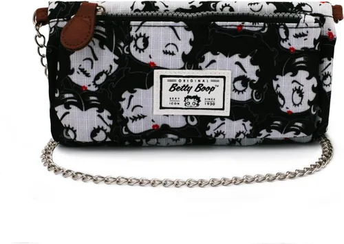 Vista 2 de KARACTERMANIA Cartera suave con cadena negra, 7.9 in, Negro -, Cartera suave con cadena negra