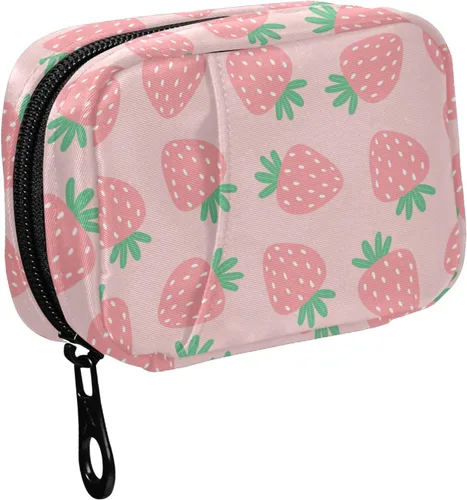 Vista 20 de Fustylead Organizador estético de píldoras de hongos rojos Amanita, bolsa de viaje, pequeño estuche portátil para píldoras para vitaminas y aceite