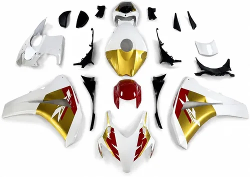 Vista 20 de US STOCK - Carenado blanco rojo naranja apto para Honda 2008-2011 CBR1000RR 006 Blanco Rojo Naranja