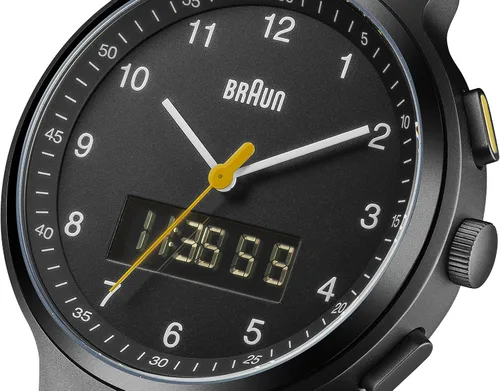 Vista 2 de Braun BN0159BKBKG - Reloj de cuarzo japonés con pantalla digital analógica color negro