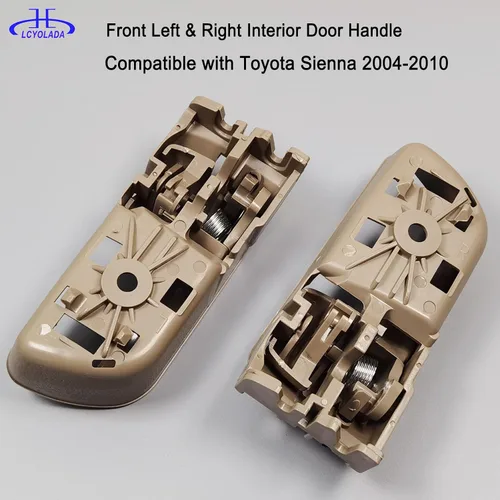 Vista 2 de 2 piezas de manijas interiores para puertas para Toyota Sienna 2004-2010, delantera izquierda y derecha, reemplaza 69206-AE010-E1, 69205-AE010, beige