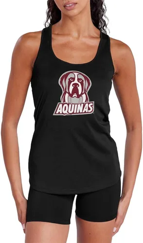 Vista 283 de Camiseta deportiva sin mangas oficial de NCAA Collegiate para mujer, con espalda cruzada, colección con logotipo primario