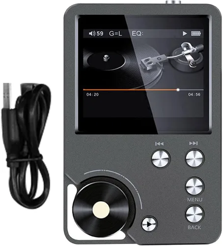 Vista 7 de CUIFATI Reproductor de MP3 de alta fidelidad, reproductor de música de alta resolución sin pérdidas, audio digital portátil con tarjeta de memoria