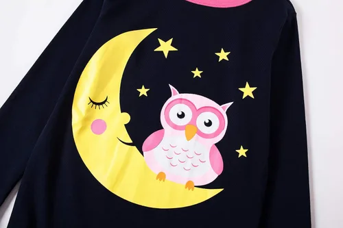 Vista 2 de Family Feeling - Conjunto de pijama de 2 piezas para niñas pequeñas, 100% algodón, pijamas para niñas grandes