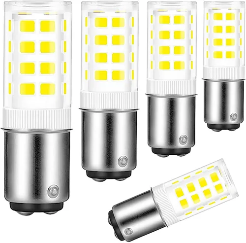 Vista 5 de BA15D - Bombilla LED de doble contacto con base de bayoneta de 120 voltios, bombilla de 4 W, cálida 3000 K, bombilla halógena de repuesto de 40 W