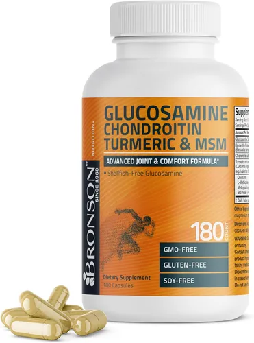 Vista 11 de Bronson Glucosamina Condroitina Cúrcuma y MSM Fórmula Avanzada para Articulaciones y Cartílago, Apoya Articulaciones Saludables, Movilidad