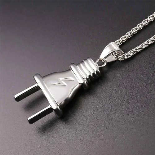 Vista 2 de U7 Punk Necklaces Stainless Steel 18K Gold Plated Large Hip Hop DaggerKnifeSwordSteampunk GearLarge Razor Blade Pendant Necklace for Men Women