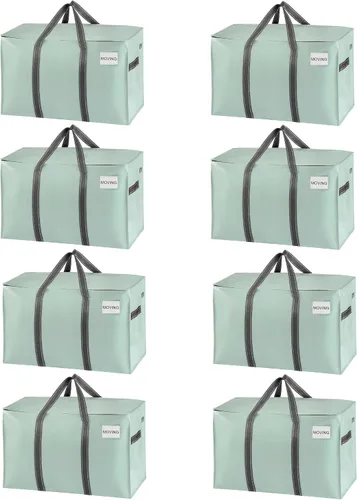 Vista 33 de VENO - Paquete de mudanzas, cajas de almacenamiento para embalaje universitario con tapas alternativas, para dormitorio, extragrande, asas