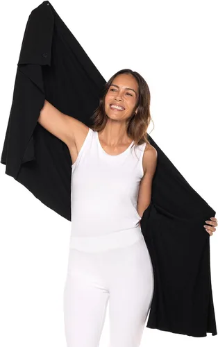 Vista 4 de Coolibar FPS 50+ Unisex Sanibel Everyday Beach Shawl, plántulas, talla única, sólido - Protección solar