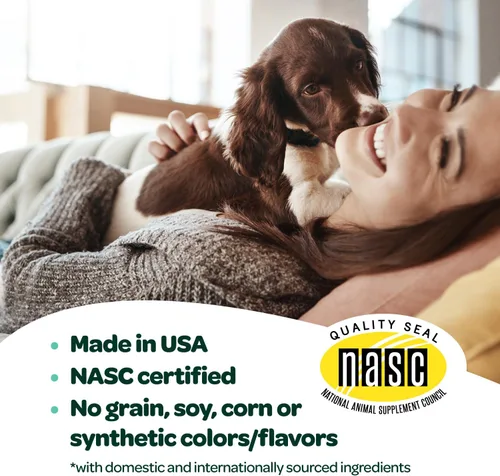 Vista 8 de Masticables para Alergias de Perros con Probióticos Masticables para Alergias Estacionales para Perros con Aceite de Salmón Salvaje de Alaska