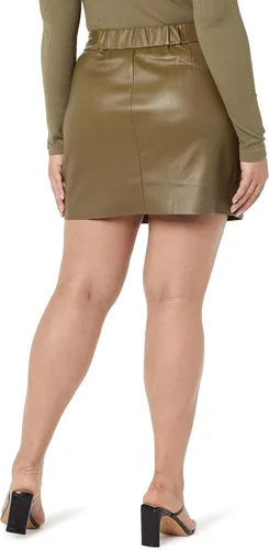 Vista 6 de The Drop Minifalda Aiden de piel vegana para mujer