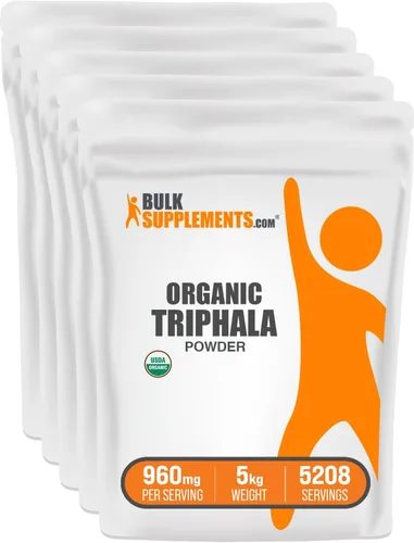 Vista 8 de BulkSupplements. com Polvo orgánico Triphala - Haritaki en polvo, suplemento ayurvédico - Sin gluten, 960 mg por porción, 100 g (3.5 oz)