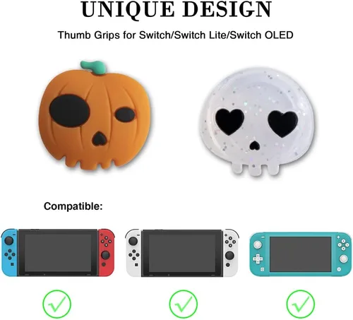 Vista 38 de PERFECTSIGHT Juego de 4 fundas para palanca de mando para Switch Lite/OLED, para Nintendo Switch, para Switch Lite/OLED, cubierta de botón analógica