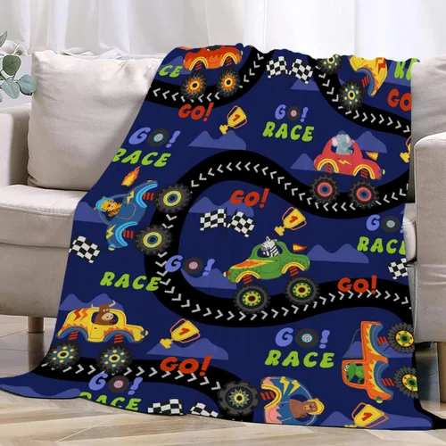 Vista 118 de Manta de bebé con texto en inglés «Just A Boy Who Loves Trucks» para niños y niñas, manta súper suave para envolver al recién nacido, acogedora