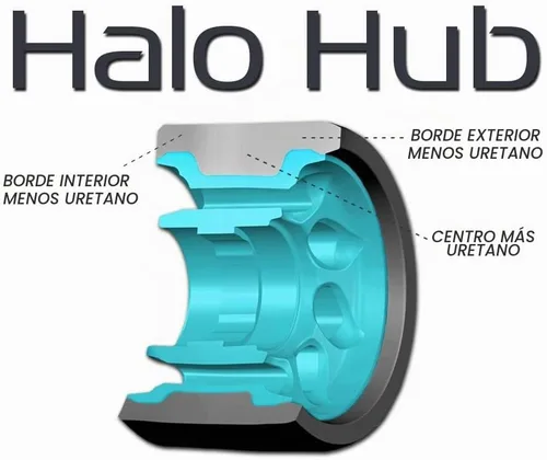 Vista 3 de Riedell Radar Wheels Halo - Ruedas para patines (4 unidades)