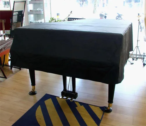 Vista 4 de Funda para piano de cola-elegante aspecto negro, impermeable, a prueba de polvo, protector solar y a prueba de arañazos - Funda para piano de cola
