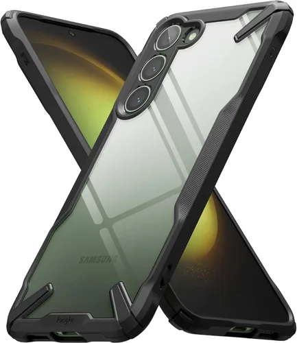 Vista 19 de Ringke Fusion-X [revestimiento dual antiarañazos] compatible con Samsung Galaxy A14 (4G y 5G), parachoques aumentado transparente, parte trasera