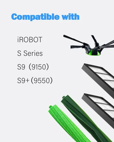 Vista 4 de BBT BAMBOOST Cepillo lateral para aspiradora IRobot Roomba S9 (9150) S9+ S9 Plus (9550) Serie S, paquete de 6