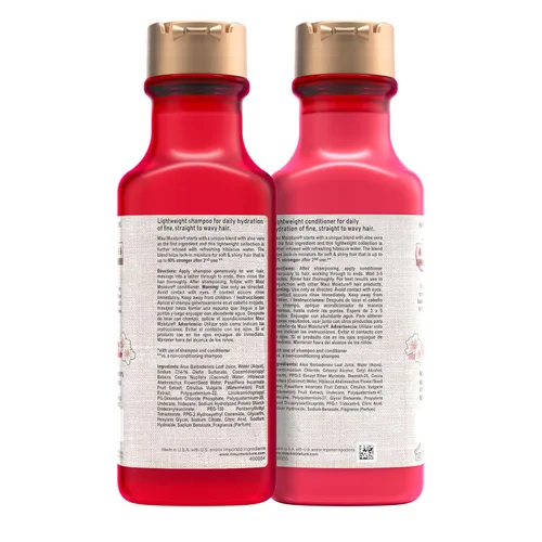 Vista 6 de Maui Moisture - Juego de champú y acondicionador de hidratación ligera + agua de hibisco + acondicionador, aloe vera nutritivo suaviza y calma