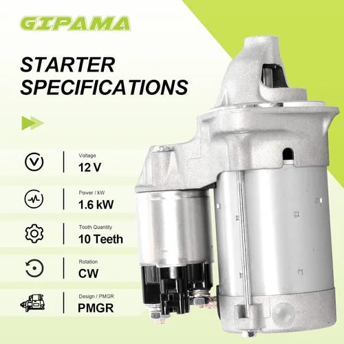 Vista 3 de GST-17841N Reemplazo del motor de arranque para Pontiac Vibe 1.8L Compatible con Pontiac Vibe 2003-2008 1.8L L4. Sustituye a GM 88969483 y Denso