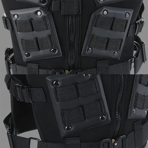 Vista 9 de ACTIONUNION Chaleco táctico para hombre, chaleco de Airsoft, chaleco Molle ajustable para adultos, disfraces de cosplay