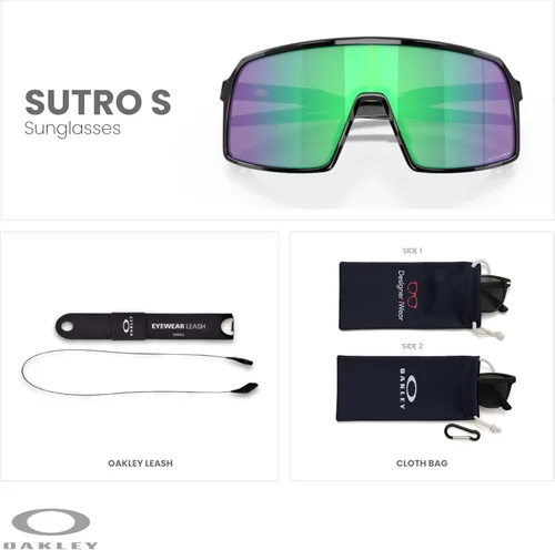 Vista 44 de Oakley Sutro OO9406 / OO9462 - Lentes de sol para hombre, kit de correa de accesorios, bolsa de microfibra