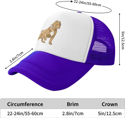 Vista 7 de American Bully Trucker Hat for Men Or Women - Mesh Baseball Snapback Cap Outdoors