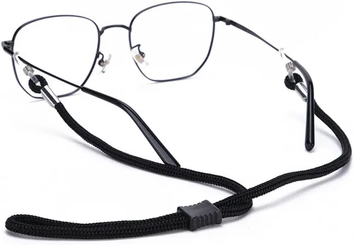 Vista 4 de 20 Pcs Black Sunglasses Strap Holder Adjustable Eyeglass Lanyard Rope Eyewear Retainer Cord Glasses Neck Strap String