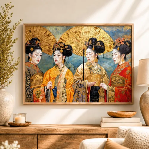 Vista 3 de Cross & Glory - Silk and Splendor: an Imperial Puzzle Panorama - Rompecabezas de 1000 piezas para adultos Arte de la dinastía Tang Mezcla
