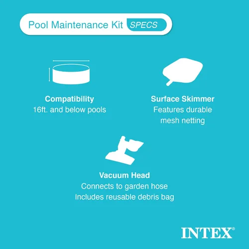 Vista 6 de Intex 26165EH - Juego de piscina inflable portátil de 15 pies x 42 pulgadas para exteriores con escalera, bomba de filtro, cubierta y kit