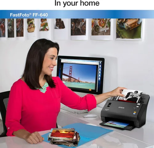 Vista 4 de Epson FastFoto FF-640 Sistema de escaneo de fotos de alta velocidad con autoalimentación de fotos