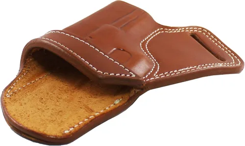 Vista 8 de YT HOBBY Funda de Pistola de Cuero Artesanal Premium SOB (Small of Back)