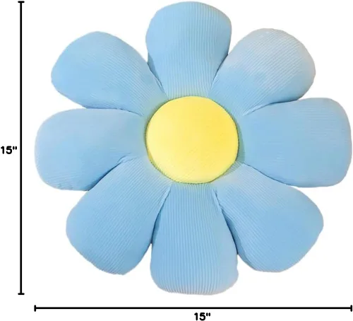 Vista 5 de ELONEL Almohada de flores, cojín en forma de flor, cojín de suelo, cojín de asiento de oficina, cojín de auto tatami, bonita decoración