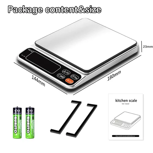 Vista 7 de Scale Jazz Báscula de alimentos, báscula digital para hornear de cocina de 11.0 lbs/11 libras, gramos y onzas para cocinar, café, preparación