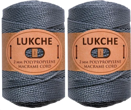 Vista 20 de Cordón de macramé de poliéster de 0.059-0.079 in, 3 madejas (3 x 153 yardas), cuerda de macramé 100% polipropileno de alta calidad, bolsa