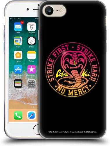 Vista 146 de Head Case Designs Funda de gel suave con licencia oficial de Cobra Kai Eagle Fang Logo Key Art compatible con Apple iPhone 7 Plus/iPhone 8 Plus