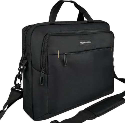 Vista 8 de Amazon Basics - Funda de transporte para laptop con correa de hombro, 1 unidad, 11.6 pulgadas, negro