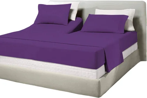 Vista 24 de Juego de sábanas de algodón de 600 hilos tamaño Queen dividido para base de cama ajustable, juego de sábanas de 4 piezas con bolsillo profundo