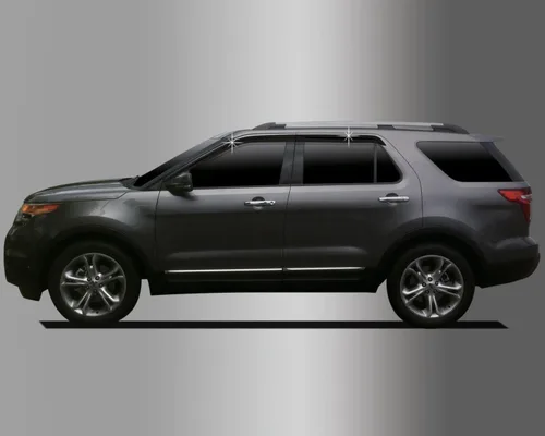 Vista 4 de AUTOCLOVER - Juego de 4 protectores de lluvia con cinta adhesiva para Ford Explorer 2011 2012 2013 2014 2015 2016 2017 2108 2019 / deflectores