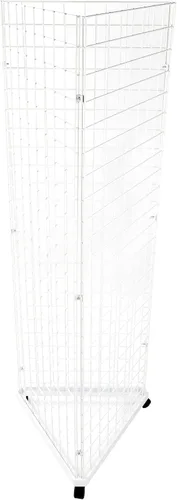 Vista 7 de SSWBasics - Torre de rejilla de alambre triangular negro con base y ruedas