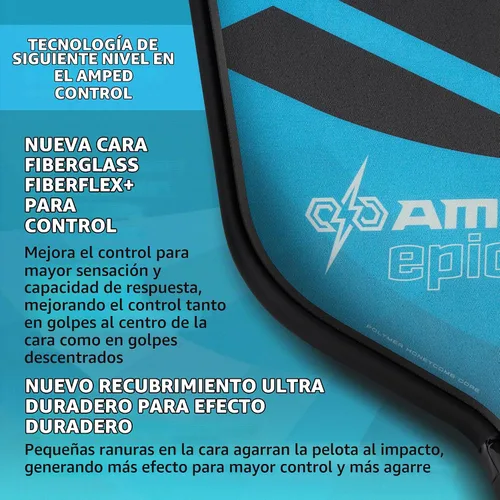 Vista 4 de Selkirk Sport Amped Control Pickleball Paddles Fiberglass 16mm X5 Core