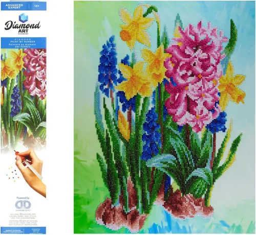 Vista 18 de DIAMOND ART BY LEISURE ARTS Kits de pintura de diamantes para adultos de 14 x 16 pulgadas, vino abstracto avanzado, taladro completo, kits de arte