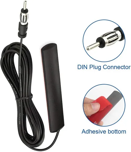 Vista 3 de Bingfu Antena de coche estéreo para coche, antena de radio FM AM, montaje adhesivo para coche, antena de parche oculto para vehículo, camión, SUV