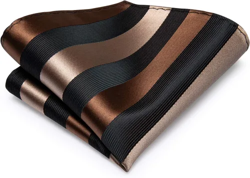 Vista 74 de Hi-Tie Corbata clásica de cachemira para hombre con pañuelo y gemelos a cuadros
