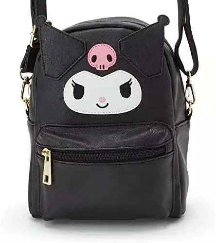 Vista 2 de Yafine Juego de regalo mochila de hombro de cuero 9 x 7 x 3 pulgadas etiqueta de equipaje mochila etiqueta de fiesta recuerdos negro