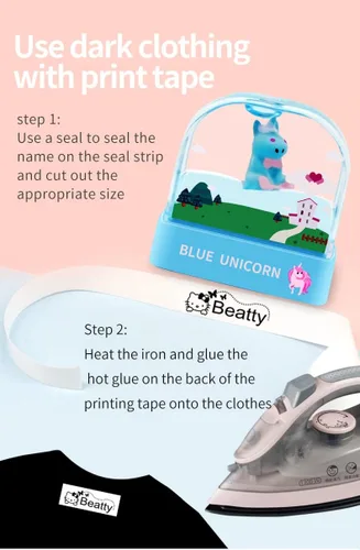 Vista 4 de Sello de nombre de bebé hecho a medida para niños, sello de nombre personalizado para niños, ropa de estudiante, seguridad que no se decolora, arena